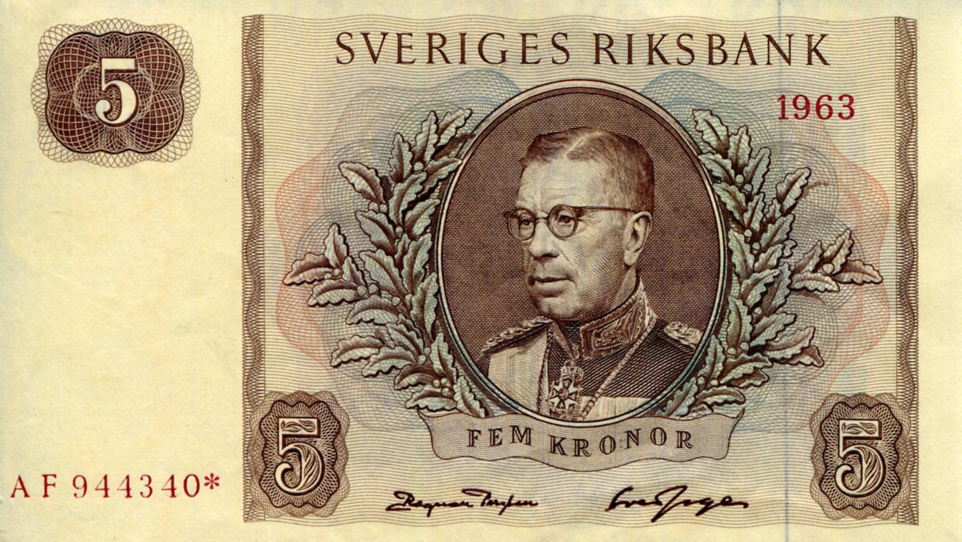Sweden 5 Kronor XF/VF+ (see large scan) pick #: 50r