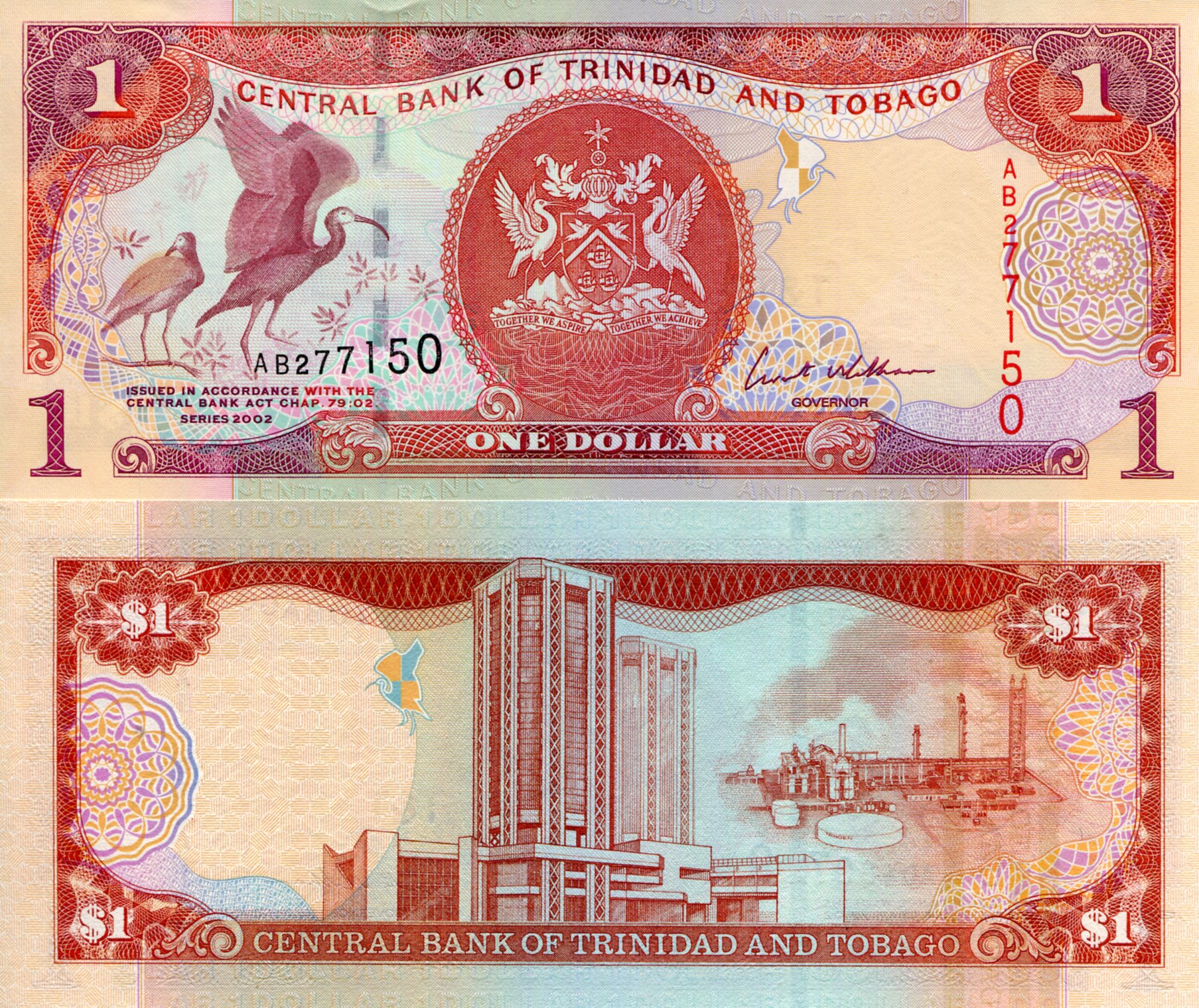 Trinidad and Tobago 1 Dollar UNC pick #: 41a