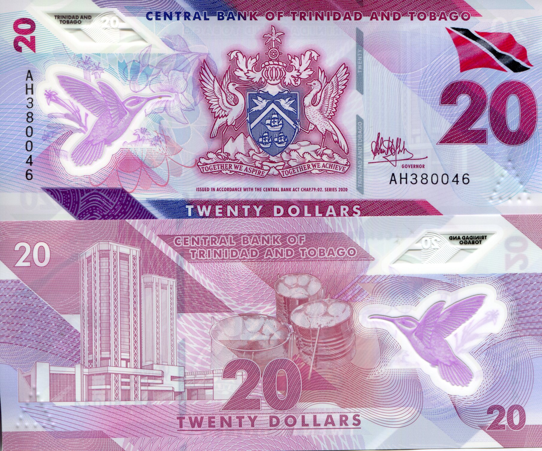 Trinidad and Tobago 20 Dollars UNC pick #: New