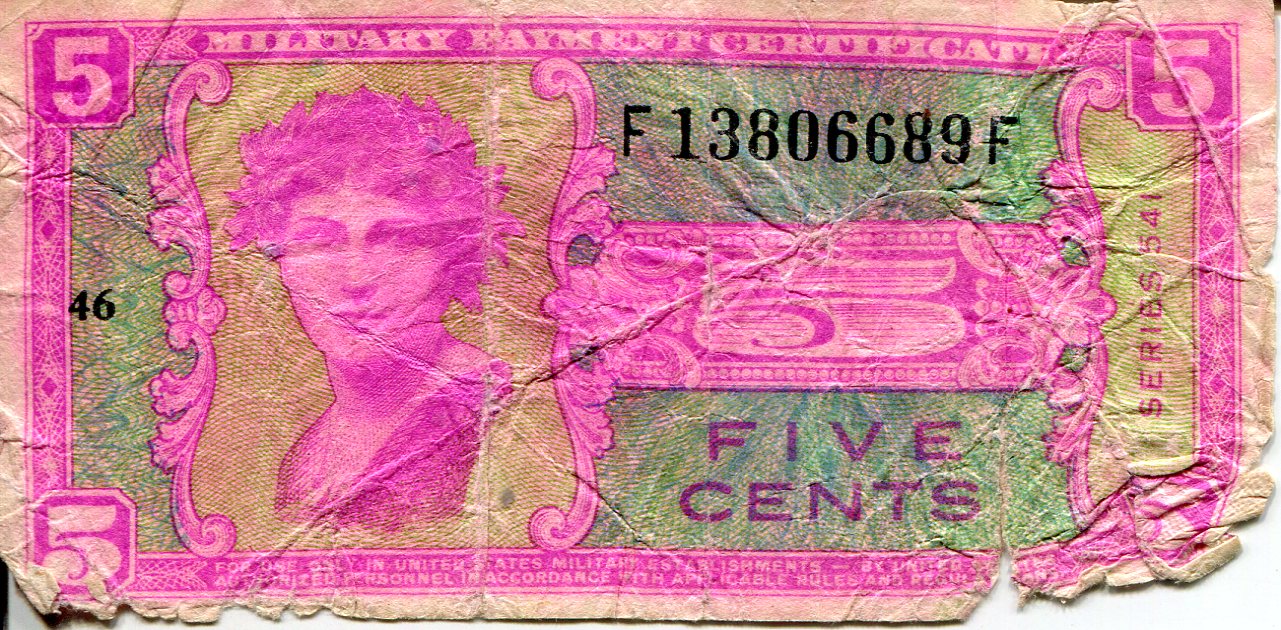 USA - Military 5 Cents Poor (see large scan) pick #: m36