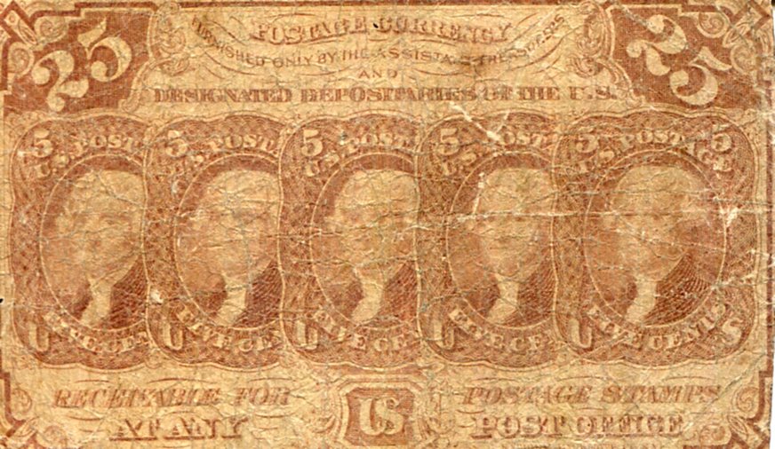 USA - Fractional Currency 25 Cents G/Poor (see large scan) pick #: 99c