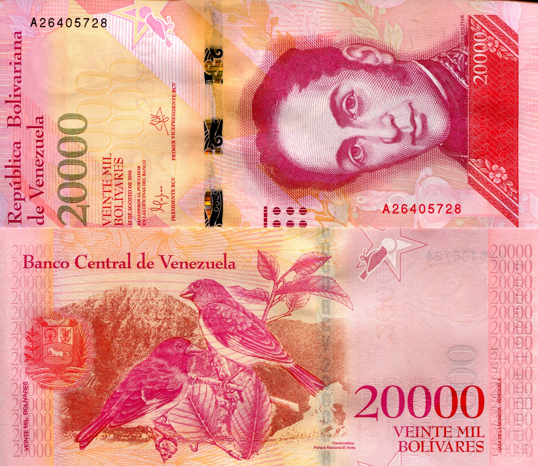 Venezuela  20,000 Bolivares UNC pick #: 99
