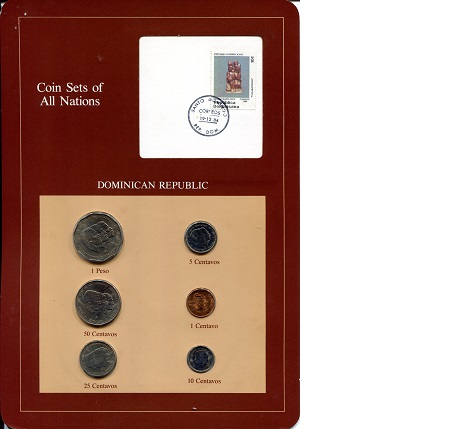 Dominican Republic 1-1 Centavos-Peso UNC (Board may have some wear)