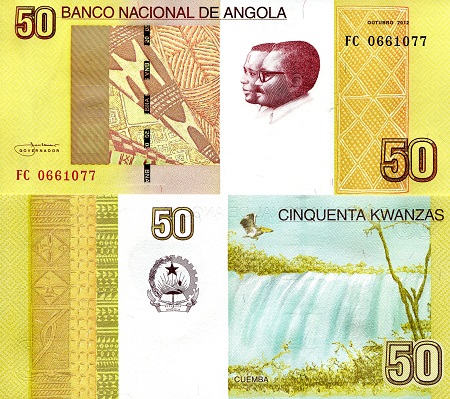 Angola 50 Kwanzas Pick Number: 152 UNC Banknote