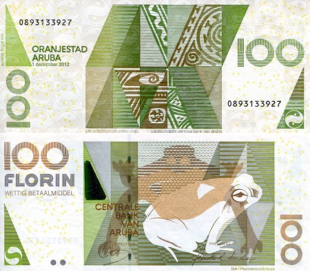 Aruba 100 Florin Pick Number: 19c UNC Banknote