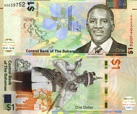 Bahamas 1 Dollar Pick Number: 77a UNC Banknote