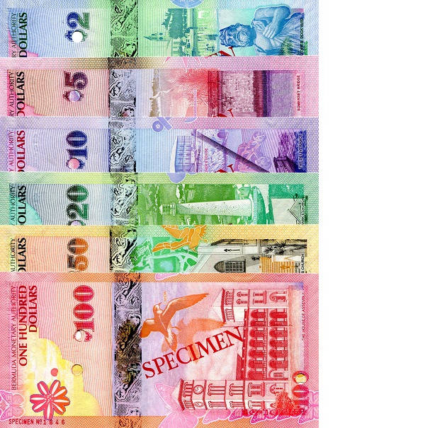 Bermuda 2 - 100 Dollars Pick Number: Specimen set UNC Banknote