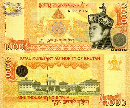 Bhutan 1,000 Ngultrum Pick Number: 34a UNC Banknote