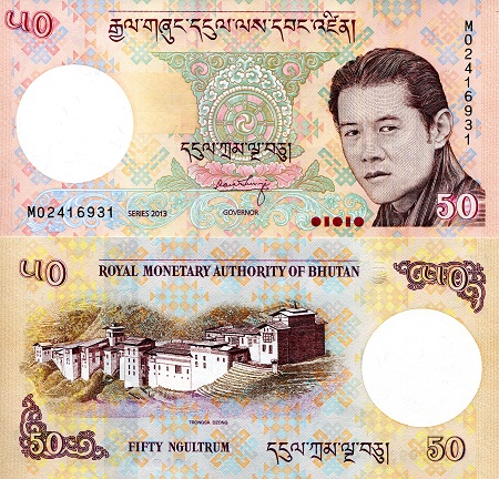 Bhutan 50 Ngultrum Pick Number: 31b UNC Banknote