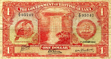 British Guiana Dollars banknotes