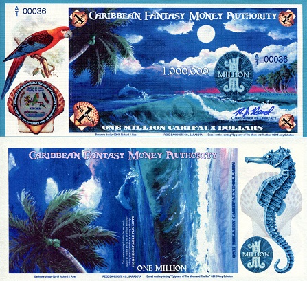 Caribbean Fantasy Carifaux Dollars fun notes