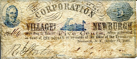 USA - Local Currency and Scrip 5 Cents Pick Number: NP G/Poor (see large scan) Banknote