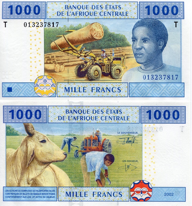 Congo Republic 1,000 Francs Pick Number: 107T UNC Banknote