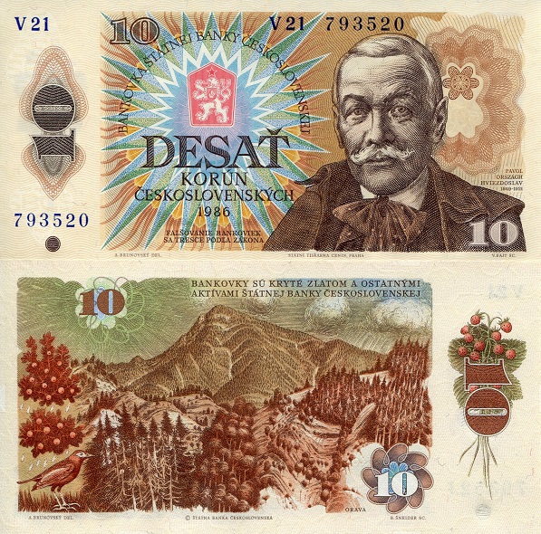 Czechoslovakia  10 Korun Pick Number: 94 UNC Banknote
