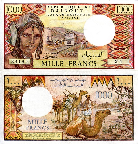 Djibouti Francs banknotes