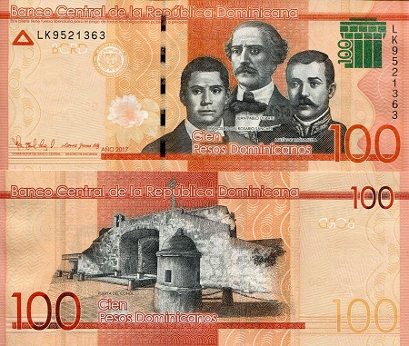 Dominican Republic 100 Pesos Pick Number: NEW UNC Banknote