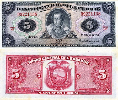 Ecuador  Sucres banknotes