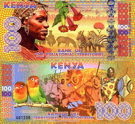 Equatorial Territories Currency fun notes