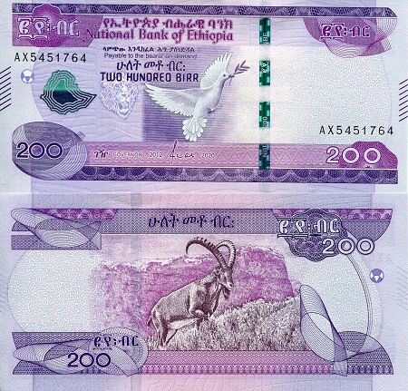 Ethiopia Birr banknotes