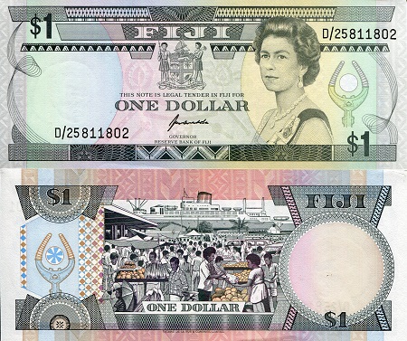 Fiji 1 Dollar Pick Number: 81 UNC Banknote