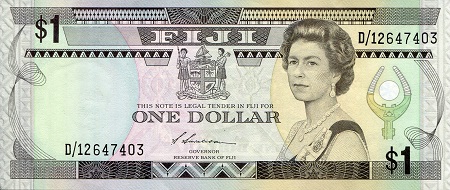 Fiji 1 Dollar Pick Number: 89a UNC Banknote