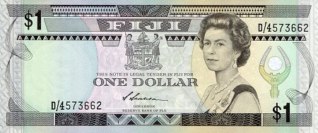 Fiji 1 Dollar Pick Number: 89a UNC Banknote