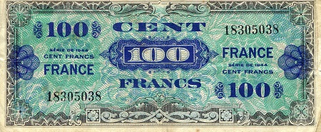 France 100 Francs Pick Number: 118 VG (Stain - See large scan) Banknote