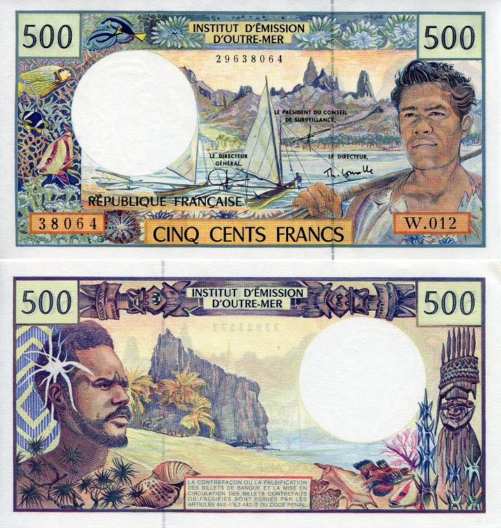 French Pacific Territories 500 Francs Pick Number: 1 UNC Banknote