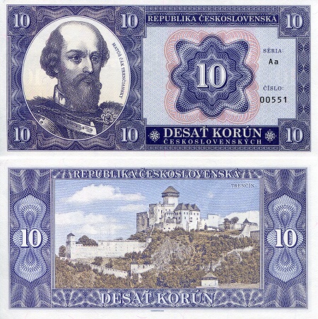 Czechoslovakia  Korun fun notes