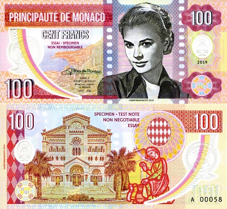 Monaco Francs fun notes