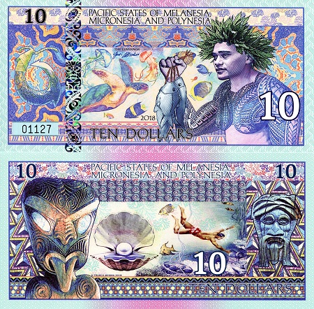Pacific States Dollars fun notes