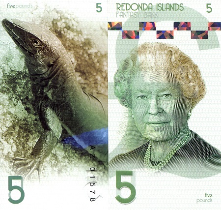 Redonda Islands Pounds fun notes