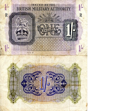 Great Britain 1 Shilling Pick Number: m2 F/VG (See large scan) Banknote