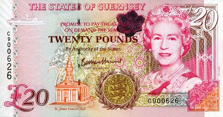 Guernsey 20 Pound Pick Number: 58ca UNC Banknote