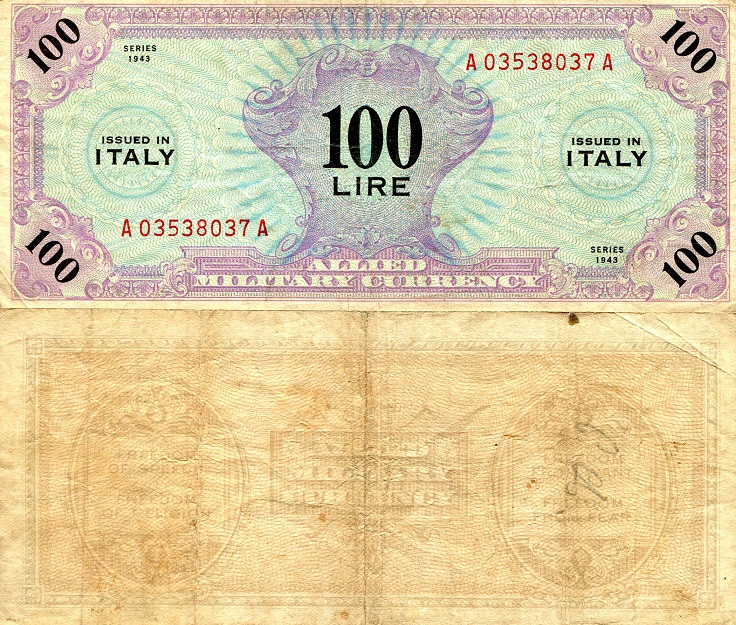 Italy (Military) Lire banknotes