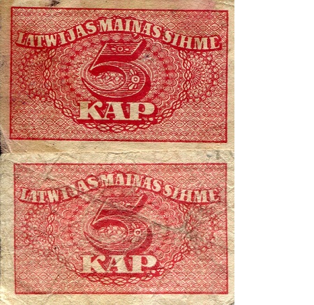 Latvia Lats banknotes
