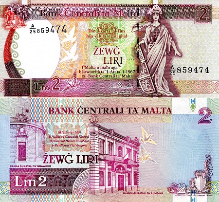 Malta Liri banknotes