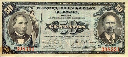 Mexico 50 Pesos Pick Number: S1042 VF (see large scan) Banknote