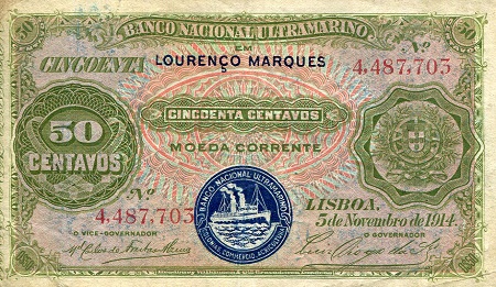 Mozambique 50 Centavos Pick Number: 55 F (see large scan) Banknote