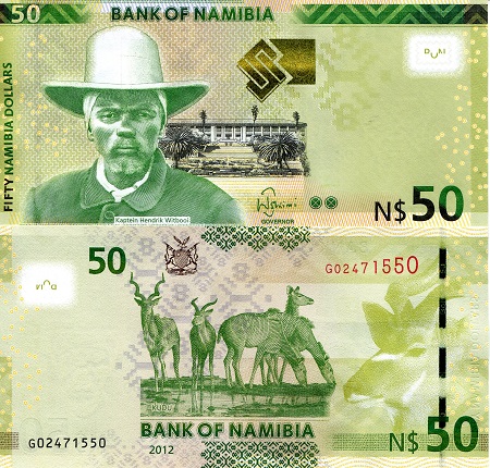 Namibia 50 Dollars Pick Number: 13a UNC Banknote