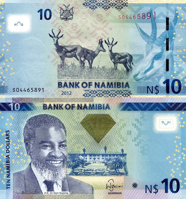 Namibia 10 Dollars Pick Number: 11a UNC Banknote