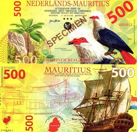 Nederlands Mauritius Gulden fun notes