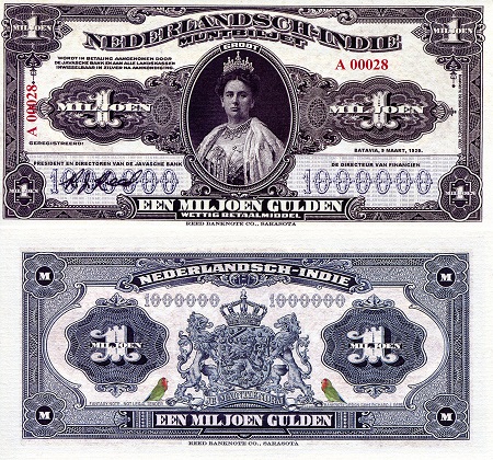 Netherlands Indies Roepiah fun notes