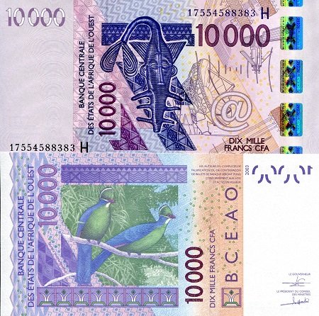 Niger 10,000 Francs Pick Number: 618Hn UNC Banknote