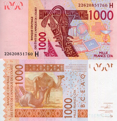 Niger 1,000 Francs Pick Number: 615Hv UNC Banknote