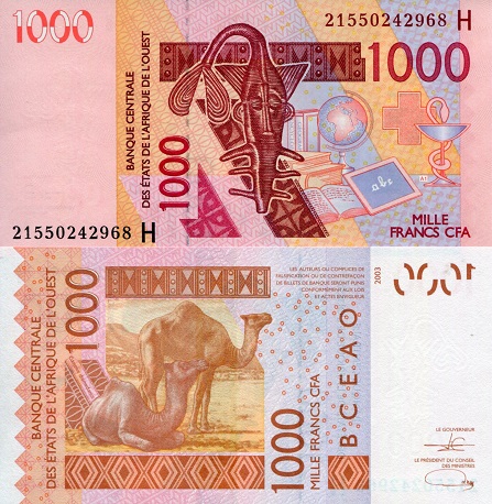 Niger 1,000 Francs Pick Number: 615Hu UNC Banknote