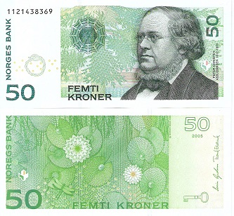 Norway 50 Kroner Pick Number: 46c UNC Banknote