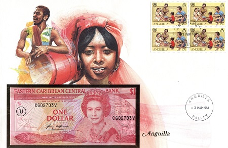 Anguilla Dollars banknotes