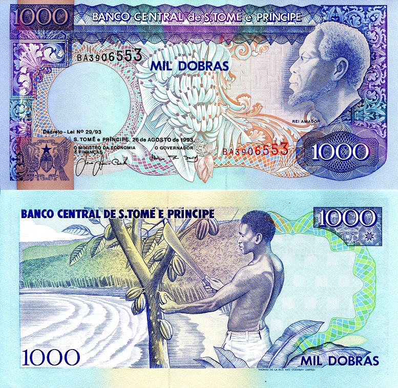 Sao Tome (Saint Thomas & Prince) 1000 Dobras Pick Number: 62 UNC Banknote