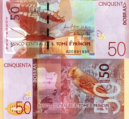 Sao Tome (Saint Thomas & Prince) 50 Dobras Pick Number: 73a UNC Banknote